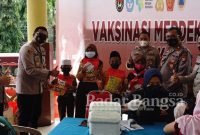 Polresta Sidoarjo mengikuti zoom meeting vaksinasi merdeka serentak dari Maluku, yang hadiri Kapolri Jenderal Listyo Sigit Prabowo.Jumat (14/1/2022) siang (IST)