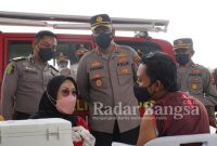 Kapolresta Sidoarjo Kombes Pol. Kusumo Wahyu Bintoro saat meninjau patroli Pamor Keris di wilayah Waru, Kamis (27/1/2022) (IST)