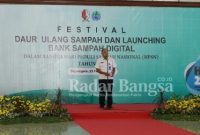 Sekretaris Dinas Lingkungan Hidup (DLH) Bojonegoro Sami’un  saat sambutanya (IST)