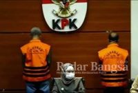 Tersangka ISE dan HSF saat dipamerkan KPK (IST)