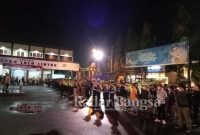  Kegiatan apel gelar pasukan Pamor Keris di halaman Mapolres Lamongan. Jum'at (11/2/2022) (IST)
