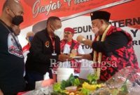 Ketua DPC Laskar Ganjar Puan Lamongan, Sirman saat menghadiri acara rakerda di Surabaya, Sabtu (05/02) kemarin (IST)