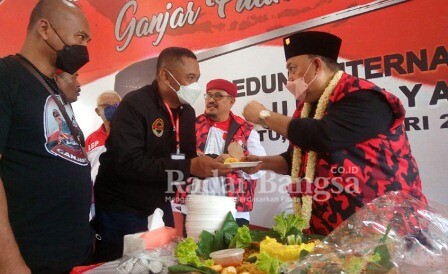 Ketua DPC Laskar Ganjar Puan Lamongan, Sirman saat menghadiri acara rakerda di Surabaya, Sabtu (05/02) kemarin (IST)