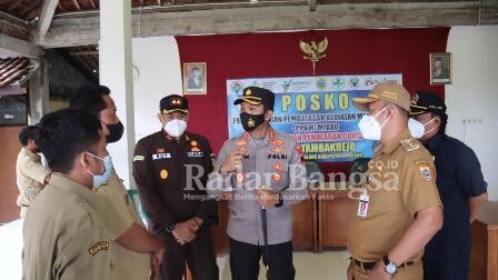 Kapolres Pemalang AKBP Ari Wibowo bersama Forkopimda Kabupaten Pemalang melaksanakan monitoring dan evaluasi Posko PPKM Mikro di sejumlah Desa  (IST)