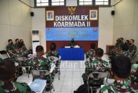 Letkol Laut (E/W) Windu Sejati K.W. ,mewakili Kadiskomlekal Laksma TNI Joko Edi S.,di ruang kelas Diskomlek Koarmada II pada Senin (21/2/2022) (IST)