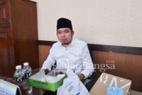 Ketua Fraksi Gerindra Jatim, M Fawait ditemui di DPRD Jatim usai paripurna