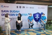 Gelaran 3000 dosis vaksinasi booster untuk masyarakat yang digelar Biznet bekerjasama dengan Senayan City
