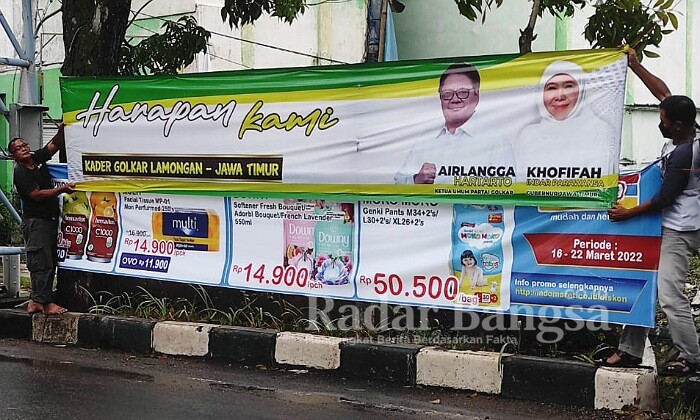 Baliho Golkar yang terpampang di jalan Veteran (Dok Edi)