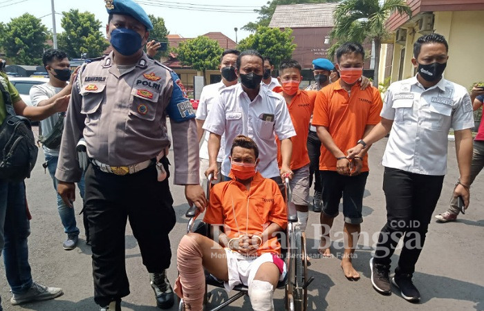 Polres Pasuruan. Gelar pers release pelaku begal (IST)