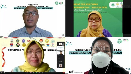 Webinar edukasi gizi yang diselenggarakan Yayasan Abhipraya Insan Cendekia Indonesia (YAICI) bersama Majelis Pendidikan Dasar dan Menangah (Dikdasmen) PP Aisyiyah, Senin 18 April 2022 (IST)