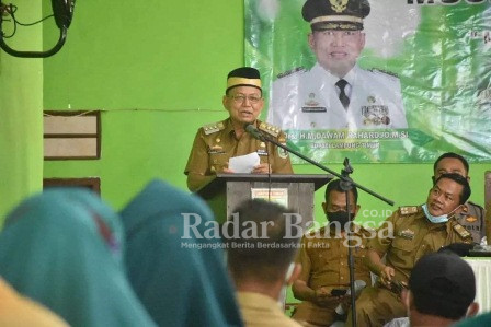 Bupati Lampung Timur M Dawam Rahardjo membuka secara resmi Acara MusrenbagTingkat Kecamatan Lampung Timur Tahun 2021 yang dilaksanakan di Balai Desa Gunung Sugih Besar Kecamatan Sekampung Udik, Senin (07/02/2022) (IST)