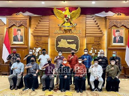  Silaturahmi bersama Forkopimda Jawa Timur dengan SPSI Jatim (IST)