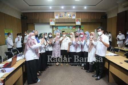 Bupati Lampung Timur M Dawam Rahardjo Memimpin Rapat Bedah Hasil Input Evaluasi Kabupaten Layak Anak Tahun 2021 dan Approve Inputan Pada Aplikasi Kemen PPPA yang dilaksankan di Kantor Badan Perencanaan Pembangunan Daerah, Kamis (7/04/2022) (IST)