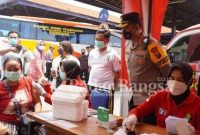 Kapolresta Sidoarjo Kombes Pol. Kusumo Wahyu Bintoro yang hadir di Terminal Purabaya, Sabtu (2/4/2022) 