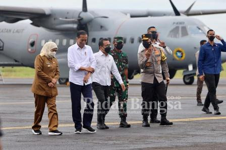 Forkopimda Jawa Timur mendampingi kunjungan kerja Presiden Jokowi (IST)