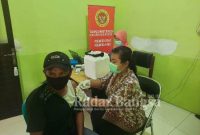 Pelaksanaan vaksinasi booster di Puskesmas Jetis, Kabupaten Mojokerto (IST)