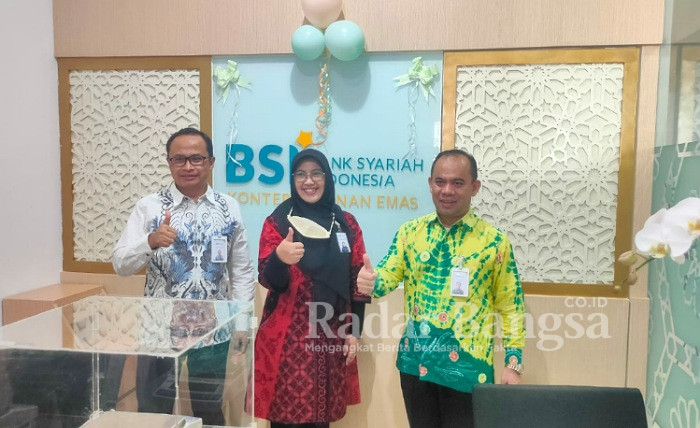 Aidil Bustamir saat peresmian KLG di Bank BSI Surabaya Rungkut 1 (Foto IST) 