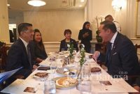 Menteri Perdagangan RI, Muhammad Lutfi melakukan pertemuan bilateral dengan Menteri Perdagangan Kamboja, Pan Sorasak di Washington D.C, Amerika Serikat, Kamis (12/5).