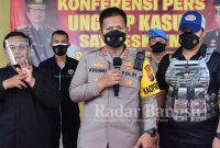 Kapolresta Sidoarjo Kombes Pol Kusumo Wahyu Bintoro, saat gelar konferensi pers Rabu (25/5/2022) (Dok Foto Humas)