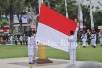 Upacara Harkitnas ke-114 tahun 2022 di halaman Gedung Negara Grahadi Surabaya (Dok Foto IST)