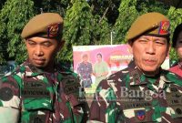 Komandan Pusat Kesenjataan Arhanud Kodiklat Angkatan Darat Mayjen TNI Karev Marpaung melakukan kunjungan kerja (Kunker) di Batalyon Arhanud 8/MBC Desa Seruni kecamatan Gedangan Kabupaten Sidoarjo ,Selasa (24/5) (Dok Foto IST)