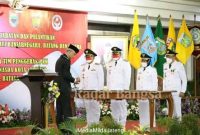 Gubernur Jawa Tengah Ganjar Pranowo melantik empat Penjabat (Pj) kepala daerah di Gedung Gradhika Bhakti Praja, Minggu (22/5/2022) (Dok Foto IST)