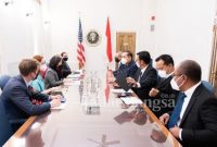 Menteri Perdagangan RI, Muhammad Lutfi melakukan pertemuan dengan Ambassador United States Trade Representative (USTR), Katherine Tai di Washington D.C, Amerika Serikat, Rabu (11/5).