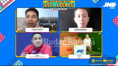 JNE  mengadakan webinar
edukasi bertajuk JNE Ngajak Online 2022 Kota Madiun. (28/06) (Dok Foto JNE)