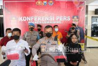 Kapolres Lumajang  AKBP Dewa Putu Eka D., S.I.K., M.H. saat konferensi pers (Dok Foto Humas)