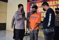 Kapolresta Sidoarjo Kombes Pol. Kusumo Wahyu Bintoro,saat pers release . Sabtu (18/6/2022).