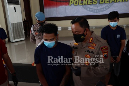 Kapolres Demak AKBP Budi Adhy Buono saat konfrensi pers (Dok Foto IST)