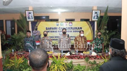 Kapolresta Sidoarjo Kombes Pol. Kusumo Wahyu Bintoro, safari cangkrukan Selasa (7/6/2022) malam, (Dok Foto IST)