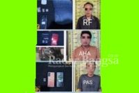 Terduga pelaku inisial 'RF', 'AHA' dan 'PAS' (Dok Foto IST)