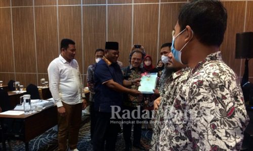 Kegiatan Sosialisasi Program Strategis Nasional Kementerian ATR/BPN yang diselenggarakan di Aston Hotel Kahuripan Sidoarjo, Sabtu (2/7/2022).