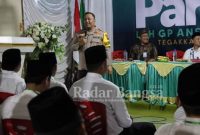 Kapolres Demak AKBP Budi Adhy Buono menghadiri pendidikan dan pelatihan paralegal Lembaga Bantuan Hukum (LBH) Ansor di Desa Bulusari, Kecamatan Sayung, Kabupaten Demak, Sabtu (16/7/2022). (Dok Foto IST)