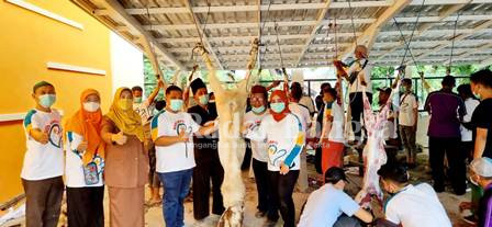 Suasana penyemblihan hewan Qurban RSUD Grati (DoK Foto IST)