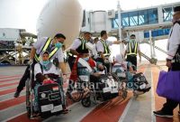 Rombongan jamaah haji asal Jatim tiba dengan selamat di Bandara Juanda (Dok Foto IST)