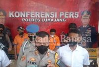 Kapolres Lumajang, AKBP. Dewa Putu Eka Darmawan saat gelar konfrensi pers (IST/RadarBangsa)