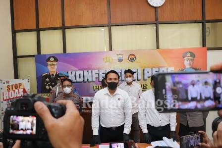 Kasat Reskrim Polres Kudus AKP Agustinus David saat gelar konfrensi pers (IST)