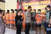 Kapolresta Sidoarjo Kombes Pol. Kusumo Wahyu Bintoro, saat pers release Kamis (11/8/2022).