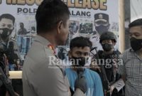 Kapolres Pemalang AKBP Ari Wibowo saat menggelar konferensi pers di Media Center Wicaksana Laghawa Polres Pemalang, Kamis (22/9/2022)