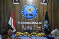 Anggota Komisi A DPRD Lumajang Saat Berkunjung ke Kantor BNNK Lumajang