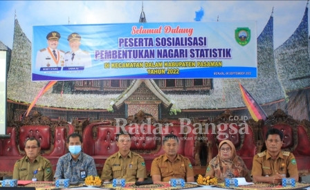 Kominfo Kabupaten Pasaman bekerjasama dengan Dinas Kominfotik Provinsi Sumater Barat laksanakan sosialisasi dan bimbingan teknis kepada Pemerintahan Kecamatan dan Pemerintahan Nagari terkait pengelolaan statistik sektoral secara digitalisasi dengan aplikasi google earth Pro