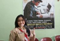 Kezia Kezia Gabriela Wijawa Siswi SMKN 2 Semarang jurusan XII UPW 1, yang mendapatkan hadiah Laptop dari Pak Ganjar (IST)