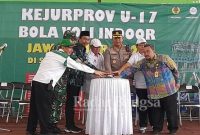 Pembukaan Kejurprov bola voli antar club U-17 hari ini (24/10/2022) di Lapanan Serbaguna Indoor GOR Delta Sidoarjo.