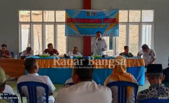 Pemerintahan Desa Sukarame Kecamatan Punduh Pedada Kabupaten Pesawaran Lampung, melaksanakan Musdes (IST)