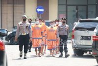 Para pelaku yang diamankan Polresta Sidoarjo (IST)