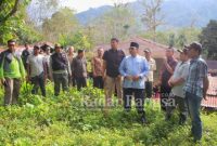 Benny Utama saat mengunjungi masyarakat Kota Nopan (Foto : YI)