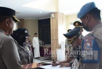 Kapolresta Sidoarjo Pimpin Upacara Sertijab. Senin (09/01) (Dok foto Polresta Sidoarjo for Rino/RB)
