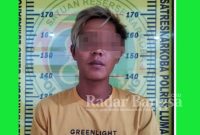  Terduga pelaku inisial AH (29) tahun, lulusan SMP, warga Dusun Karang Tengah Rt 10 Rw 01, Desa Tegalciut, Kecamatan Klakah.Dok Unit opsnal Satresnarkoba Polres Lumajang, for Riyaman/RB)